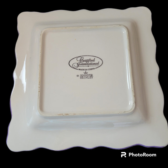 Certified International Jennifer Brinley Salad Plates Spa Girl  Set of Two - Picture 6 of 8